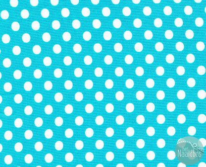 Moda -  dot dot dash dots turquoise