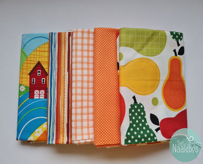 Fat quarter bundel - op de boerderij