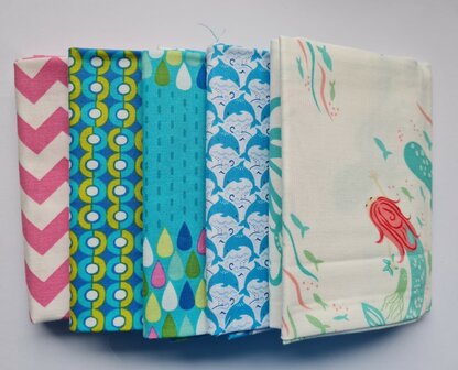 Fat quarter bundel - under the sea 