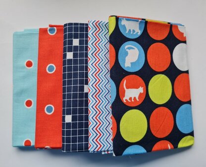 Fat quarter bundel - happy cat