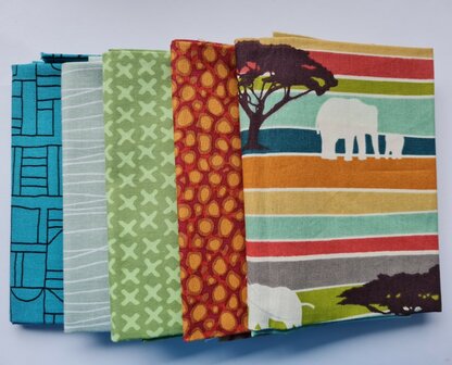 Fat quarter bundel - safari