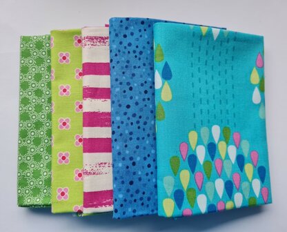 Fat quarter bundel - april showers 