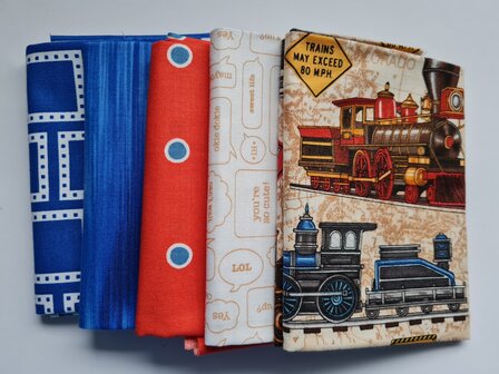 Fat quarter bundel - met de trein