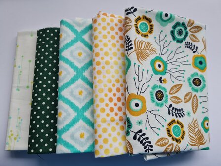 Fat quarter bundel - botanical 