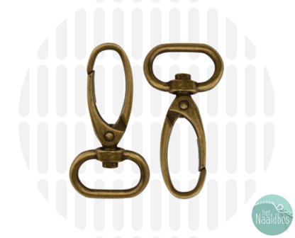 Zipperzoo elegant snap hook 20mm antique brass