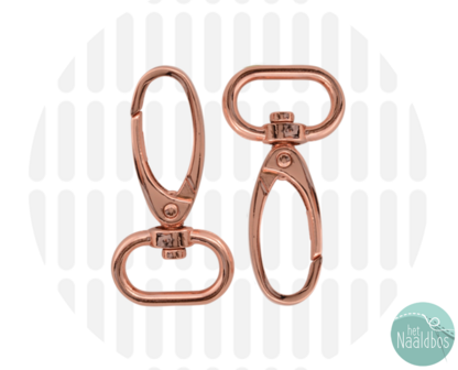 Zipperzoo elegant snap hook 20mm rose gold