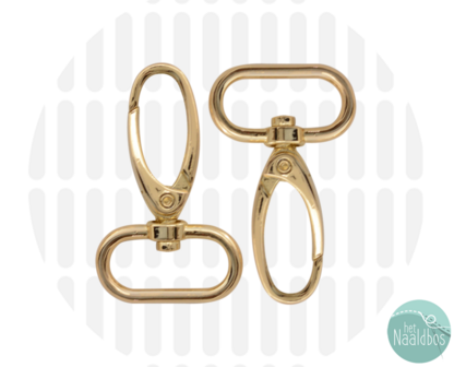 Zipperzoo elegant snap hook 25mm gold