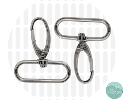 Zipperzoo elegant snap hook 38mm silver