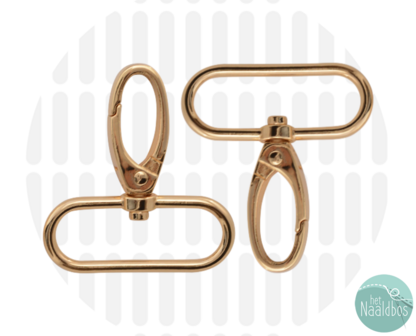 Zipperzoo elegant snap hook 38mm gold