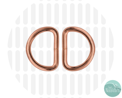 Zipperzoo D-ring 20mm rose gold