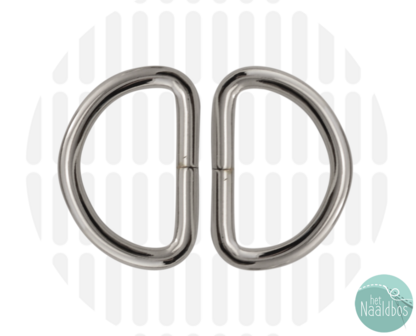 Zipperzoo D-ring 25mm silver