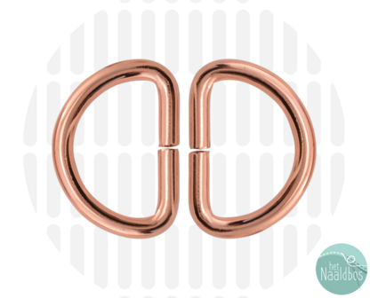 Zipperzoo D-ring 25mm rose gold