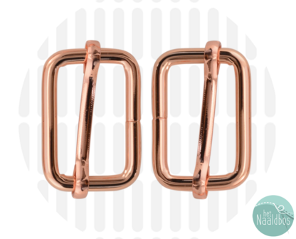 Zipperzoo slider 25mm rose gold