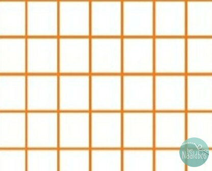 Windham - Citrus white orange grid