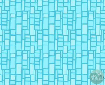 Wilmington prints - on the go modern bricks turquoise