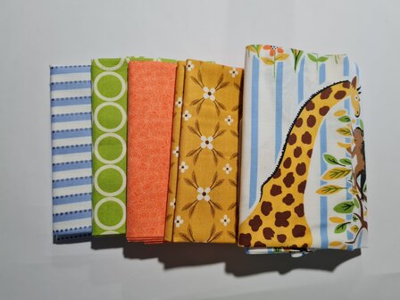 Fat quarter bundel - giraf