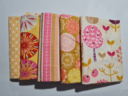 Fat quarter bundel - geel