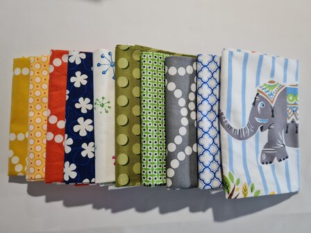 Fat quarter bundel - to the zoo 