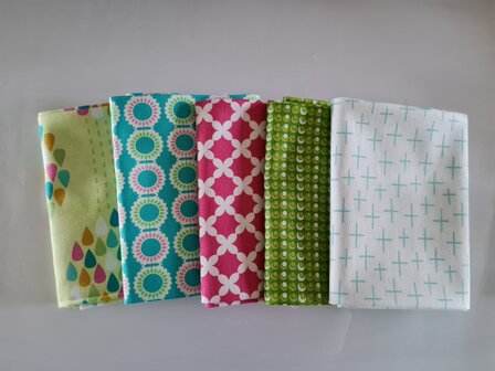 Fat quarter bundel - regenbui