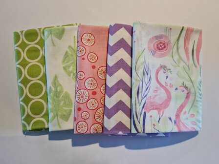 Fat quarter bundel - flamingo