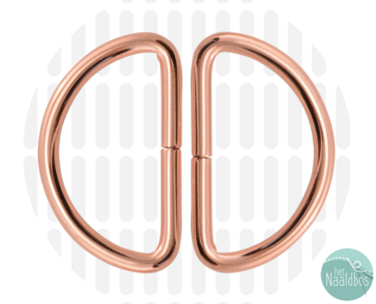 Zipperzoo D-ring 38mm rose gold