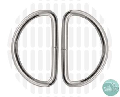 Zipperzoo D-ring 38mm silver