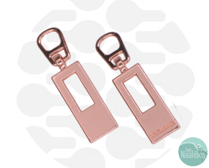 Zipperzoo snap-on hanger rectangle rosegold