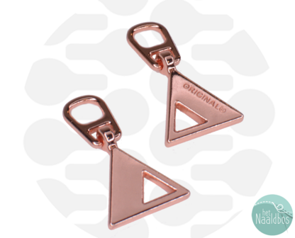 Zipperzoo snap-on hanger triangle rosegold