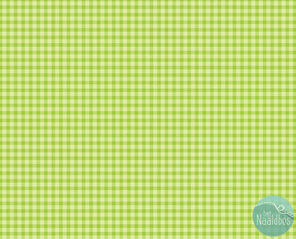 contempo studio - mini gingham lime (geweven)