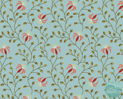 EQP textiles - beyond time lily powder blue 