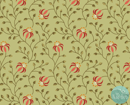 EQP textiles - beyond time lily light olive