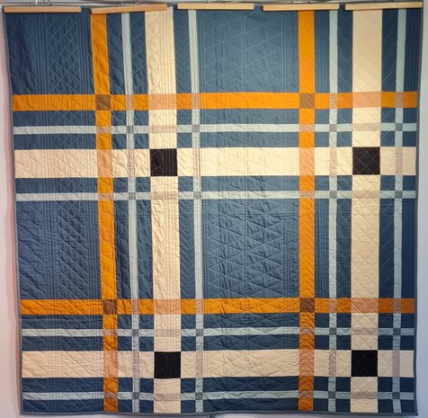 Upscale plaid mediterraneo quiltkit 