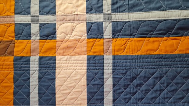 Upscale plaid mediterraneo quiltkit 