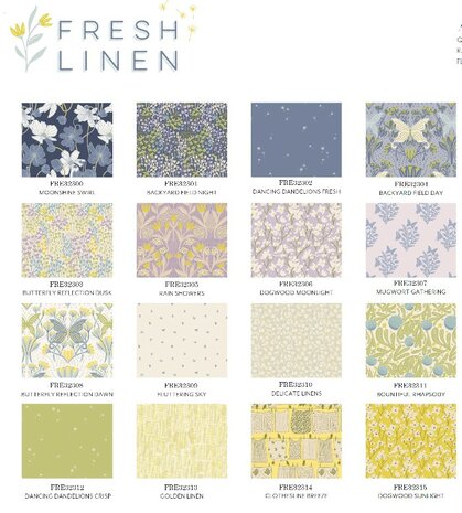 Art Gallery Fabrics - Fresh Linen Fat quarter bundel