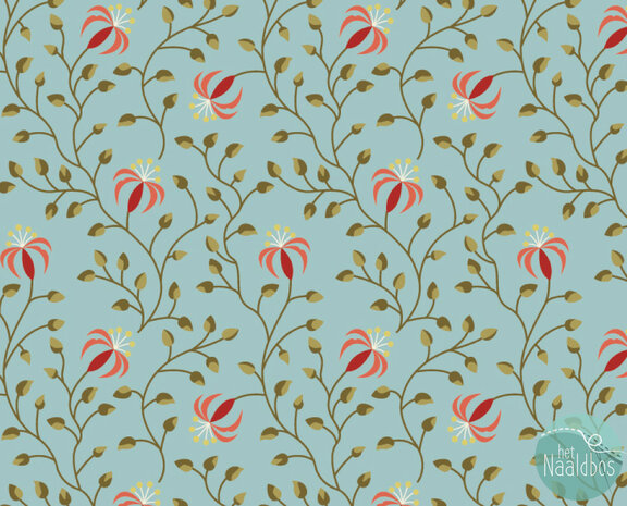 EQP textiles - beyond time lily powder blue 