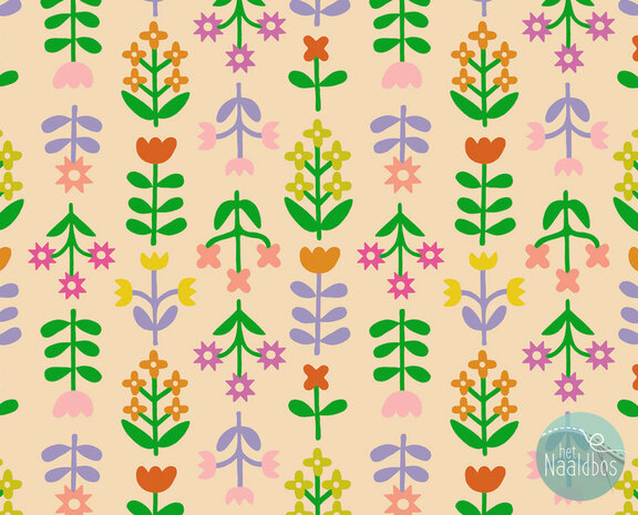 Favorite flowers - meadow vintage paper 